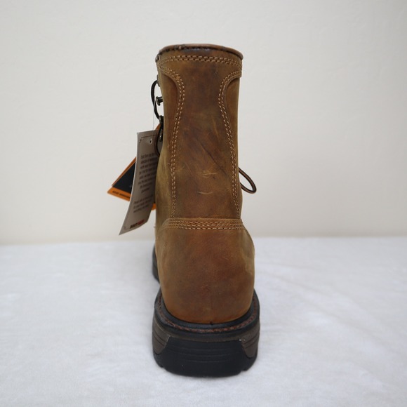 Ariat WorkHog 8" Composite Toe Work Boots Brown Leather Mens 10D - Picture 4 of 16